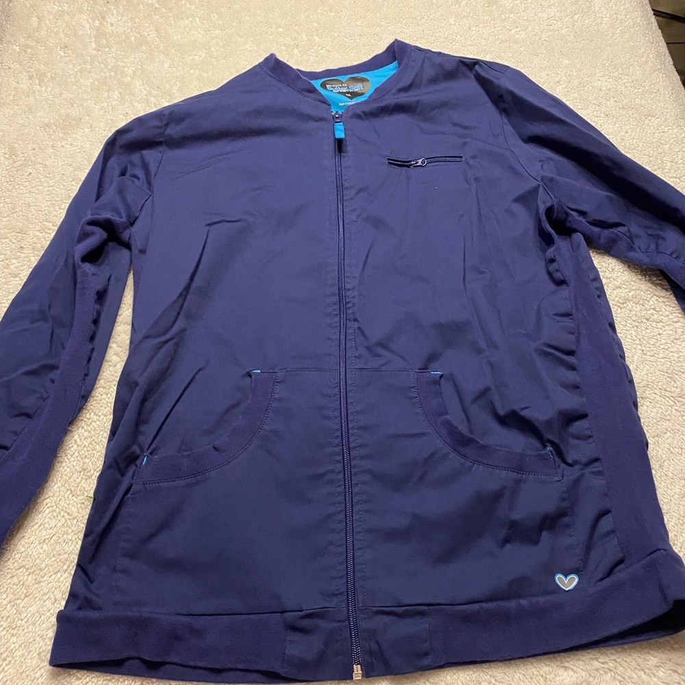 butter soft scrub jacket. Navy blue. Size medium